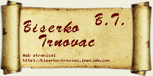 Biserko Trnovac vizit kartica